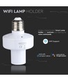 Douille connectée E27 Wi-Fi - Max 20W, compatible Alexa et Google Home, blanc