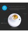 Douille connectée E27 Wi-Fi - Max 20W, compatible Alexa et Google Home, blanc