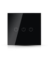 Interrupteur tactile WiFi 3 voies, noir - 2200W, compatible Google Home et Alexa, 3 Gang 1 Way