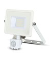 Projecteur LED 20W avec détecteur - Samsung LED chip, blanc, IP65, blanc chaud