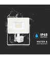 Projecteur LED 20W avec détecteur - Samsung LED chip, blanc, IP65, blanc chaud