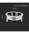 Spot encastrable GU10 - Rond, blanc/noir, aluminium, Ø7,9 cm, perçage : Ø7,2 cm, sans source lumineuse