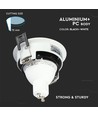 Spot encastrable GU10 - Rond, blanc/noir, aluminium, Ø7,9 cm, perçage : Ø7,2 cm, sans source lumineuse