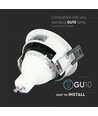 Spot encastrable GU10 - Rond, blanc/noir, aluminium, Ø7,9 cm, perçage : Ø7,2 cm, sans source lumineuse