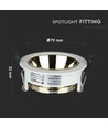 Spot encastrable GU10 - Rond, blanc/or, aluminium, IP20, Perçage : Ø7,2 cm, Dimensions : Ø7,9 cm, sans source lumineuse