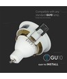 Spot encastrable GU10 - Rond, blanc/or, aluminium, IP20, Perçage : Ø7,2 cm, Dimensions : Ø7,9 cm, sans source lumineuse