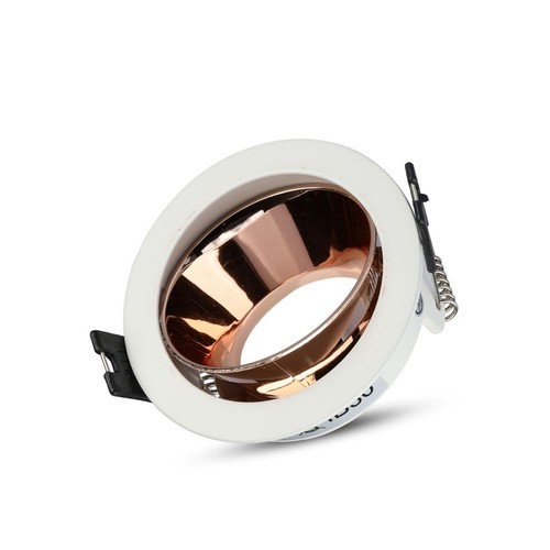 Spot encastrable GU10 - Rond, blanc/or rose, aluminium, perçage : Ø7,2 cm, IP20 intérieur