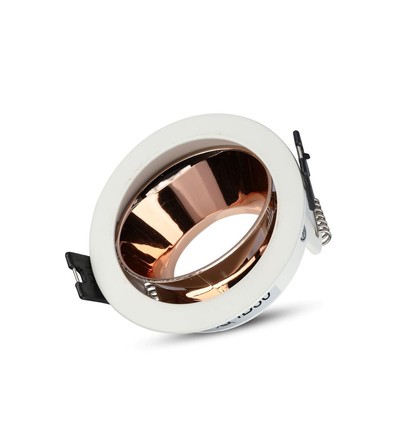 Spot encastrable GU10 - Rond, blanc/or rose, aluminium, perçage : Ø7,2 cm, IP20 intérieur
