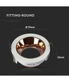 Spot encastrable GU10 - Rond, blanc/or rose, aluminium, perçage : Ø7,2 cm, IP20 intérieur