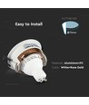 Spot encastrable GU10 - Rond, blanc/or rose, aluminium, perçage : Ø7,2 cm, IP20 intérieur