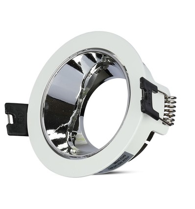 Spot encastrable GU10 - Rond, blanc/chrome, aluminium, trou : Ø7,2 cm, IP20 intérieur