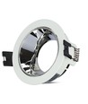 Spot encastrable GU10 - Rond, blanc/chrome, aluminium, trou : Ø7,2 cm, IP20 intérieur