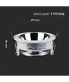 Spot encastrable GU10 - Rond, blanc/chrome, aluminium, trou : Ø7,2 cm, IP20 intérieur