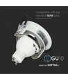 Spot encastrable GU10 - Rond, blanc/chrome, aluminium, trou : Ø7,2 cm, IP20 intérieur