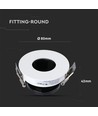 Spot encastrable GU10 - Rond, blanc/noir, aluminium, trou : Ø7,5 cm, dim : Ø8 cm