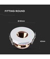 Spot encastrable GU10 - Rond, blanc et rose gold, aluminium, IP20 intérieur
