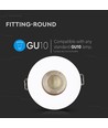Spot encastrable GU10 - Rond, blanc et rose gold, aluminium, IP20 intérieur