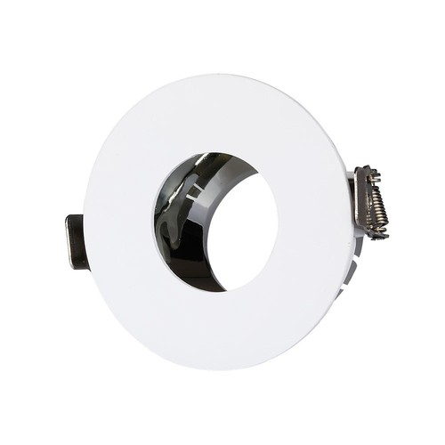 Spot encastrable GU10 - Blanc/chrome, aluminium, Trou : Ø7,5 cm, Dim : Ø8 cm