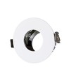 Spot encastrable GU10 - Blanc/chrome, aluminium, Trou : Ø7,5 cm, Dim : Ø8 cm
