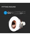 GU10 - Rond Blanc+Or Rose