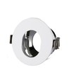 Spot encastrable GU10 - Rond, blanc/chrome, IP20, Trou : Ø7,5 cm, Dim : Ø8 cm