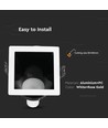 Spot encastrable GU10 - Carré, blanc/noir, trou : 80x80 mm, 3 ans de garantie, sans source lumineuse