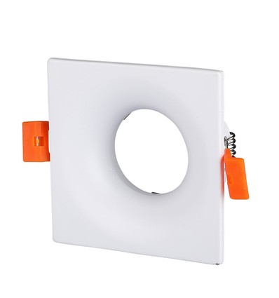 Spot encastrable GU10 carré blanc - 85 x 85 mm, IP20, aluminium, sans source lumineuse