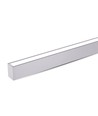 Réglette LED Samsung 120cm 60W, Up/Down - 6000lm, dimmable, argent, avec kit de suspension