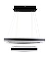 Lustre Soft Light 115W, dimmable - 6300lm, 3000K, noir, 360 degrés, hauteur 120cm