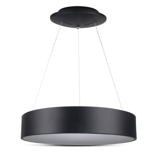 Suspension LED 20W, Ø45cm, noir - Dimmable, 3000K, câble 120cm, blanc chaud