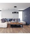 Suspension LED 20W, Ø45cm, noir - Dimmable, 3000K, câble 120cm, blanc chaud