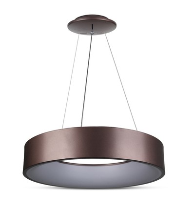 Suspension LED 20W, Ø45cm - Marron café, 3000K, dimmable, suspension par câble 1,2m