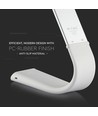 Lampe de bureau LED flexible 6,5W, rechargeable - 12V, blanc, dimmable, CCT 3-en-1, commande tactile