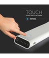 Lampe de bureau LED flexible 6,5W, rechargeable - 12V, blanc, dimmable, CCT 3-en-1, commande tactile
