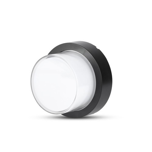 Applique murale LED ronde 12W - IP65, noir, 3000K, source lumineuse incl.