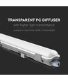 Réglette LED étanche 150cm 22W - IP65, 6400K, tube LED inclus