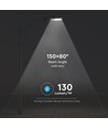 Lampadaire LED 120W - 130lm/W, IP65, puce LED Samsung, Driver Inventronics, gris