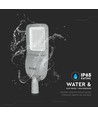 Lampadaire LED 120W - 130lm/W, IP65, puce LED Samsung, Driver Inventronics, gris