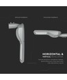 Lampadaire LED 160W, puce LED Samsung - 130lm/W, 4000K, lentille Type III-M, Driver Inventronics, IP65 extérieur