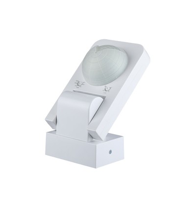 Détecteur de mouvement infrarouge V-Tac IP65, blanc - 360 degrés, portée 20m, max 1000W LED, extérieur/intérieur