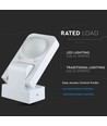 Détecteur de mouvement infrarouge V-Tac IP65, blanc - 360 degrés, portée 20m, max 1000W LED, extérieur/intérieur
