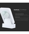 Détecteur de mouvement infrarouge V-Tac IP65, blanc - 360 degrés, portée 20m, max 1000W LED, extérieur/intérieur