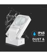 Détecteur de mouvement infrarouge V-Tac IP65, blanc - 360 degrés, portée 20m, max 1000W LED, extérieur/intérieur
