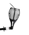 Lampe de jardin solaire de luxe 4-en-1 - Noir, effet flamme, 65 cm de hauteur