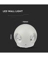 Applique murale LED ronde 4W - IP65, 110lm/W, blanc, extérieur, source lumineuse incluse