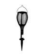 Lampe de jardin solaire de luxe 4-en-1 - Noir, effet flamme, 65 cm de hauteur