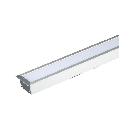 Luminaire encastré linéaire LED 120cm 40W - Samsung LED chip, 120cm, argent, garantie 5 ans