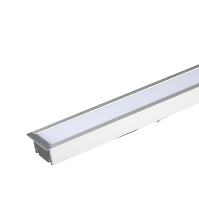 Luminaire encastré linéaire LED 120cm 40W - Samsung LED chip, 120cm, argent, garantie 5 ans