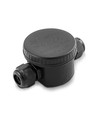 Boîte de dérivation étanche 2 voies - IP66, noir, 24A, résistant aux UV, 450V, pour projecteurs