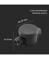 Boîte de dérivation étanche 2 voies - IP66, noir, 24A, résistant aux UV, 450V, pour projecteurs